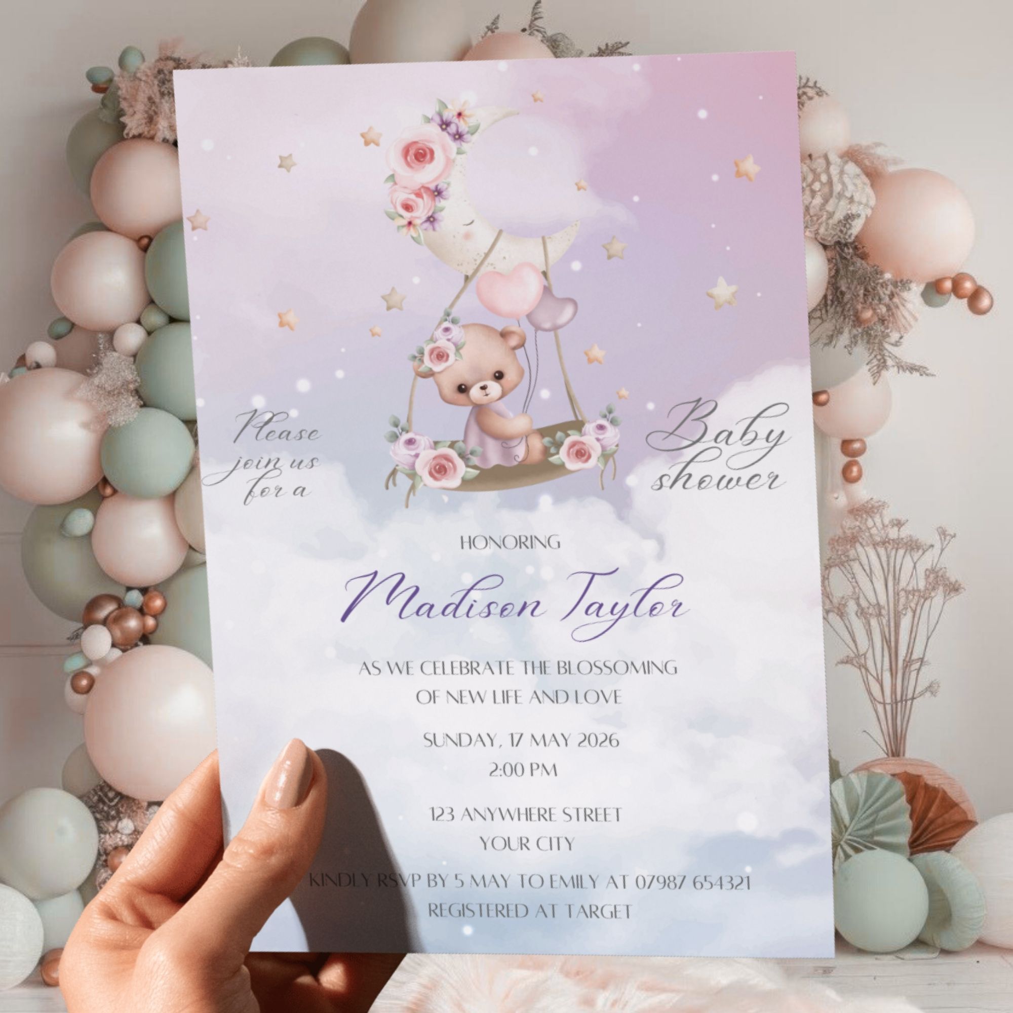 Teddy Bear Baby Shower Invitation 44