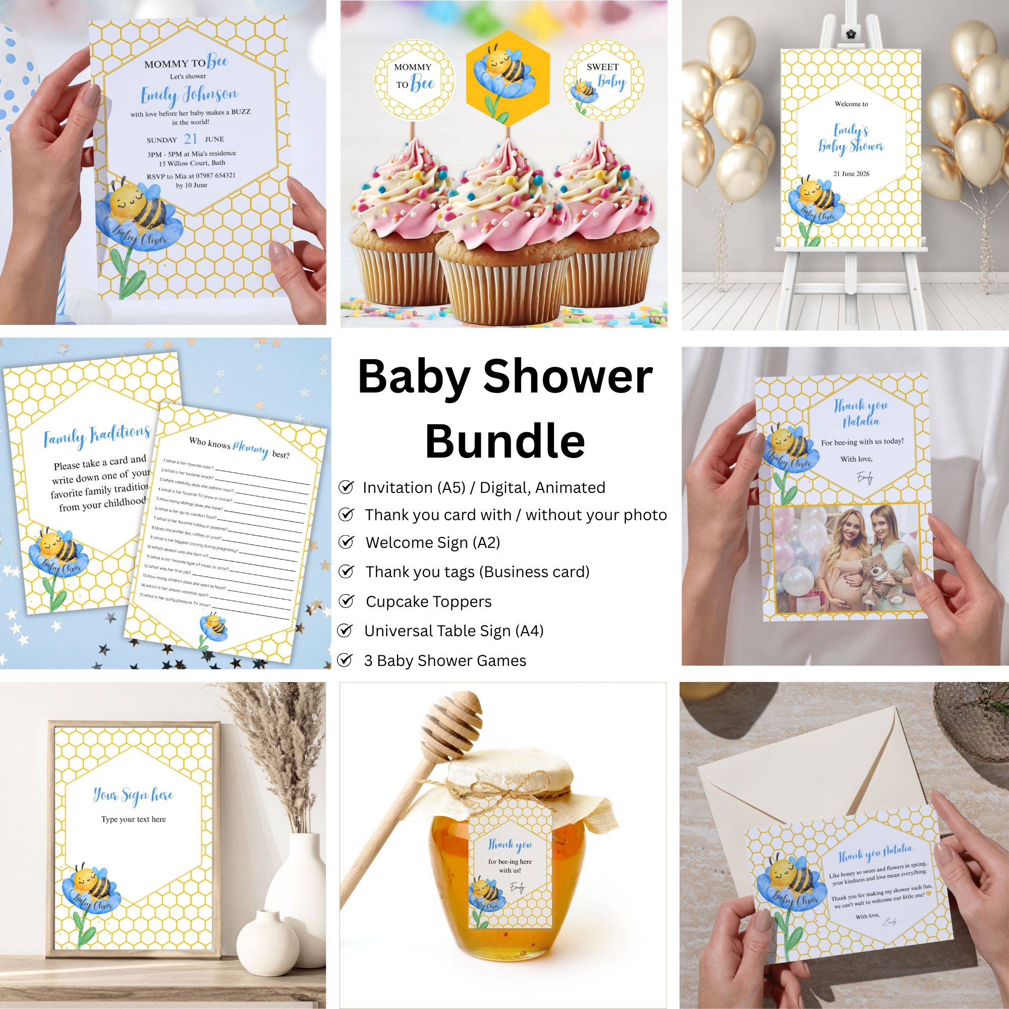 Mommy To Bee Baby Shower Bundle 34