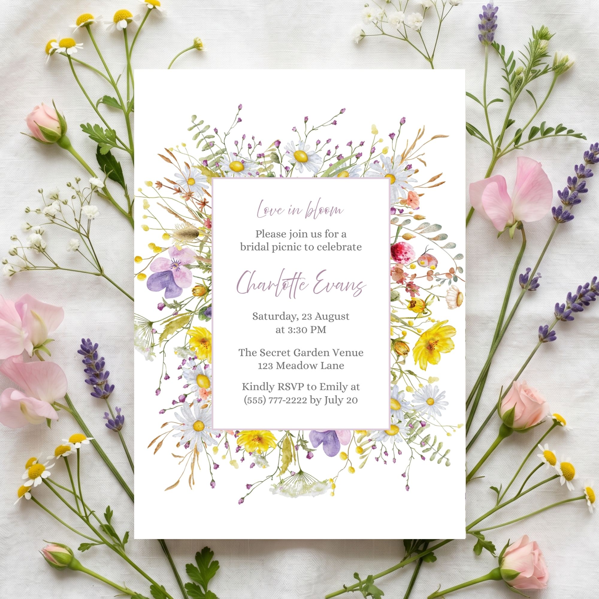 Baby In Bloom Baby Shower Invitation 35