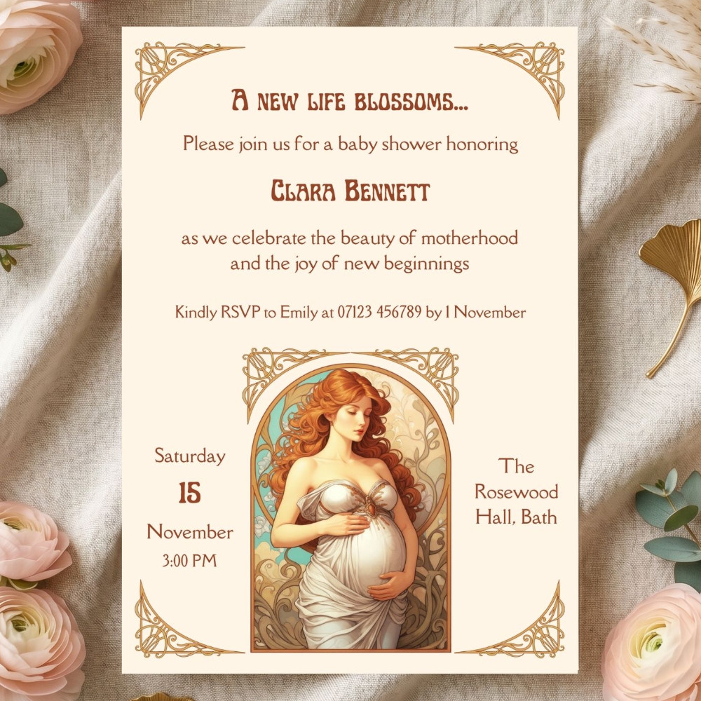 Divine Motherhood Invitation Aphrodite