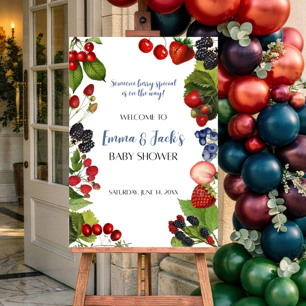 Berry Sweet Welcome Sign