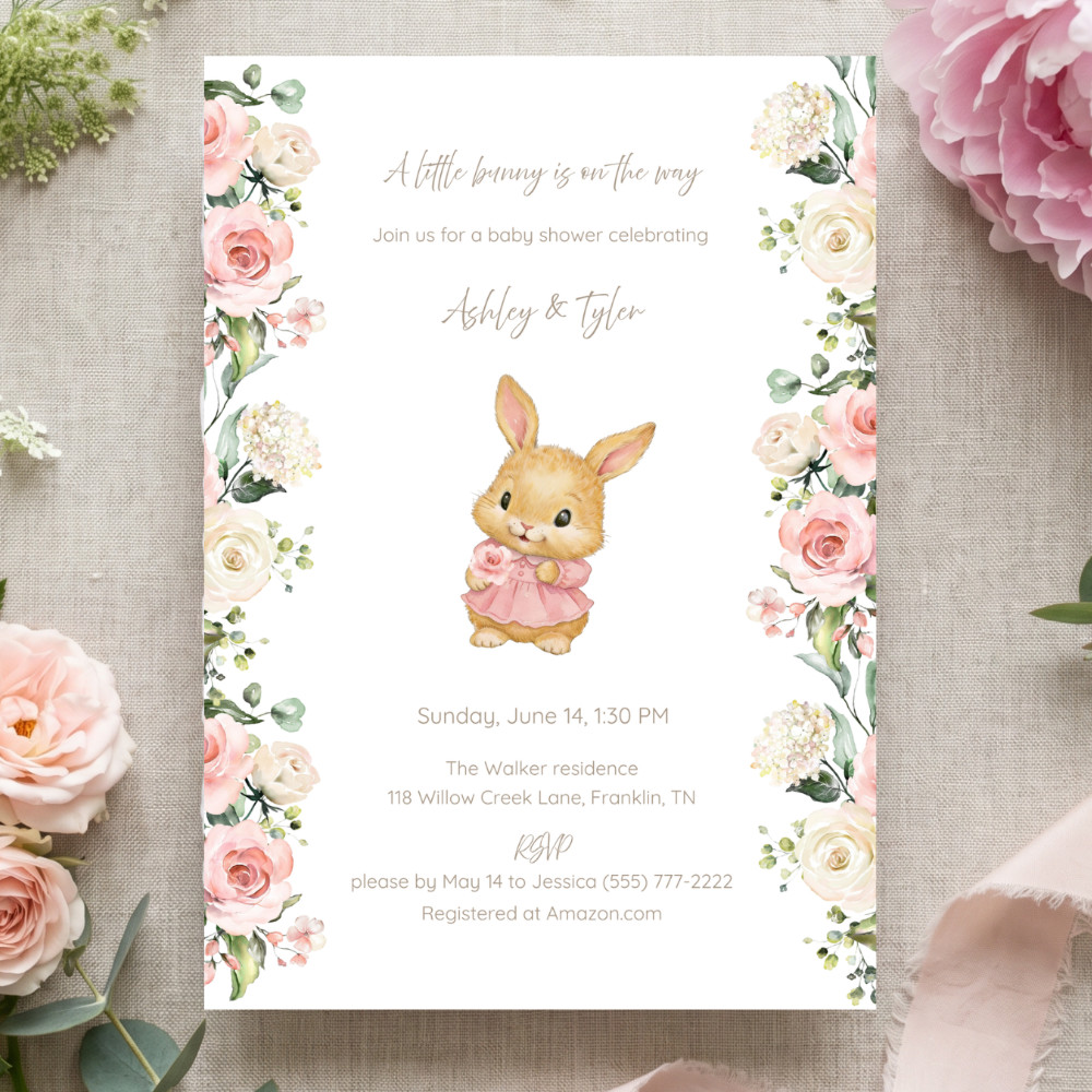 Little Bunny Floral Girl
