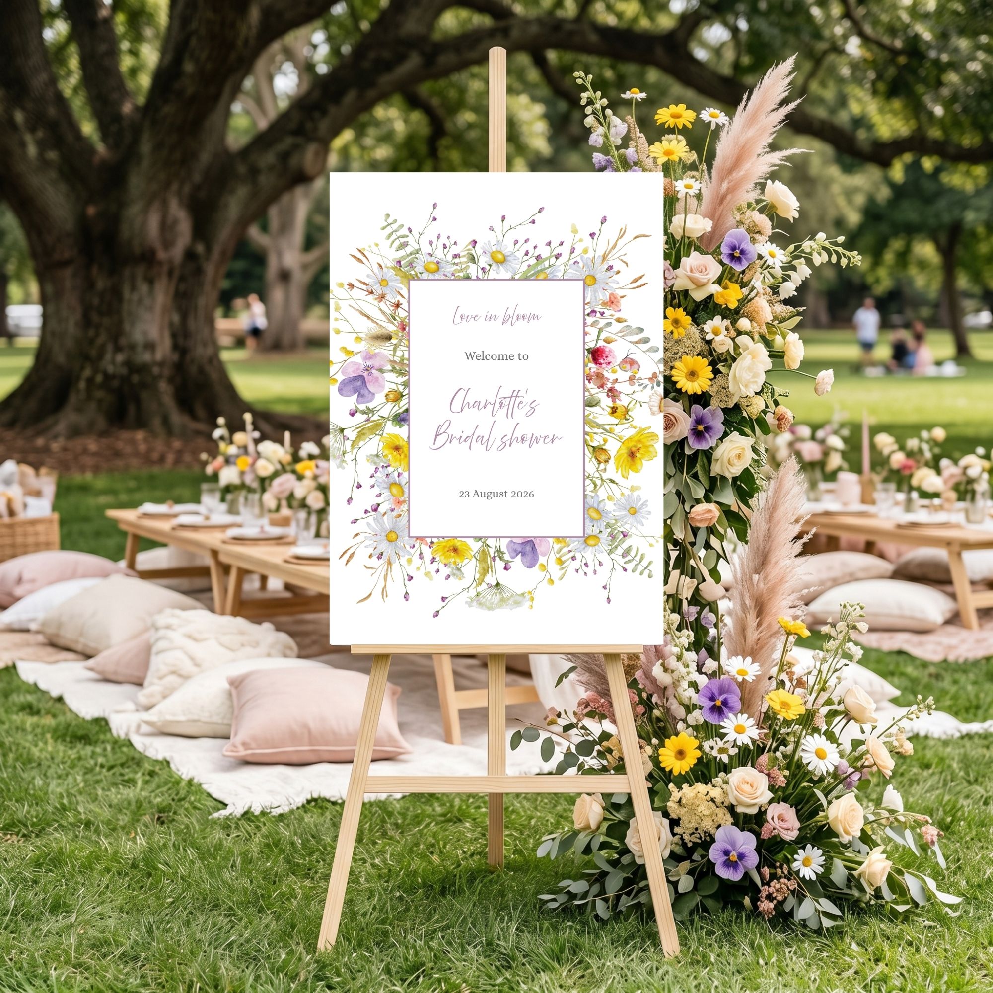 In Bloom Bridal/ Baby Shower Welcome sign 58