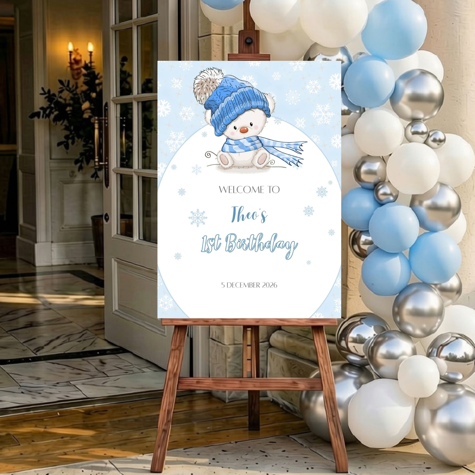 Little Snowflake Welcome Sign Boy
