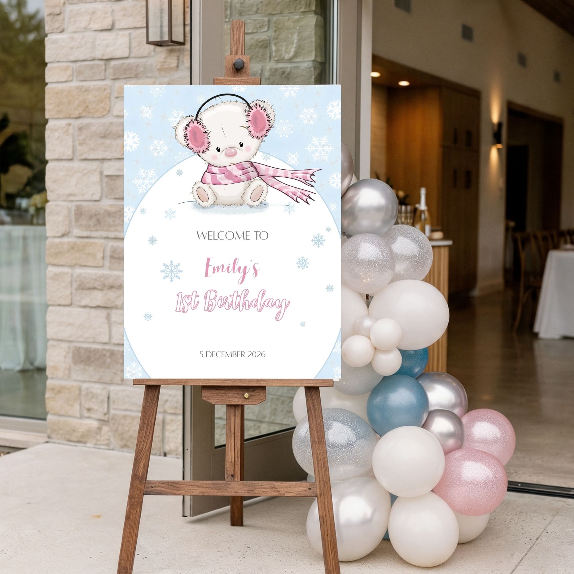 Little Snowflake Welcome Sign Girl