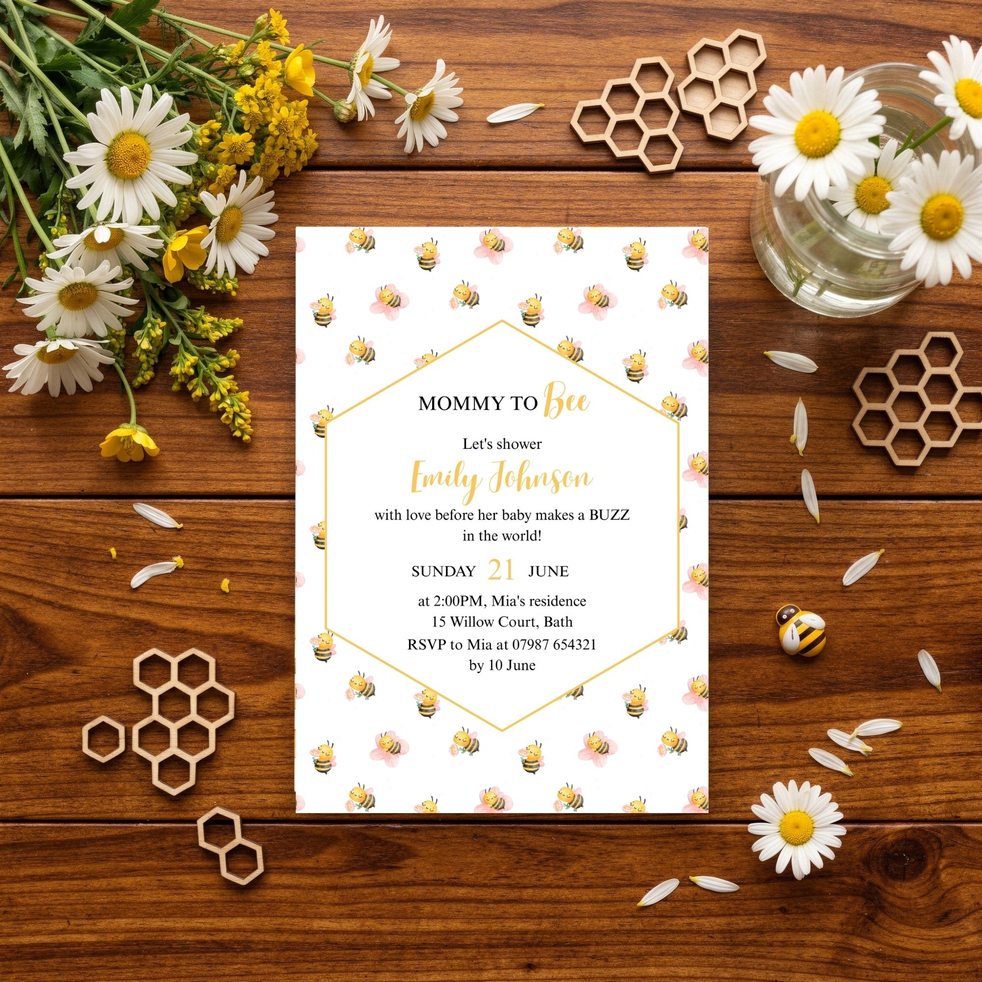 Mommy To Bee Baby Baby Shower Invitation 33